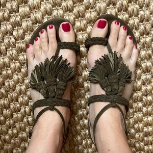 Stuart Weitzman Olivia Suede Sandals